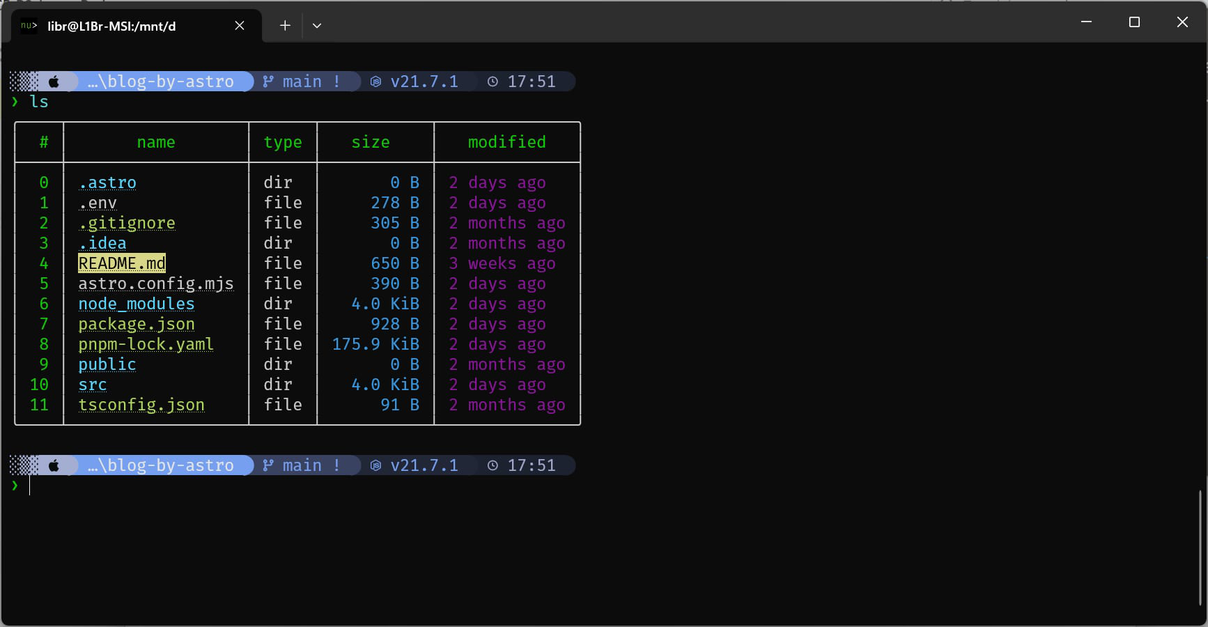 Windows Terminal, Unix Like.